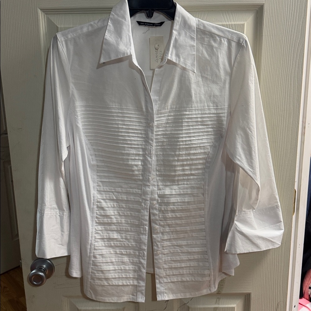 Zac & Rachel Classic White Blouse - Picture 2 of 8